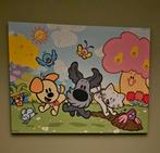 Woezel en pip canvas doek 80x60cm, Ophalen, Zo goed als nieuw, Wanddecoratie