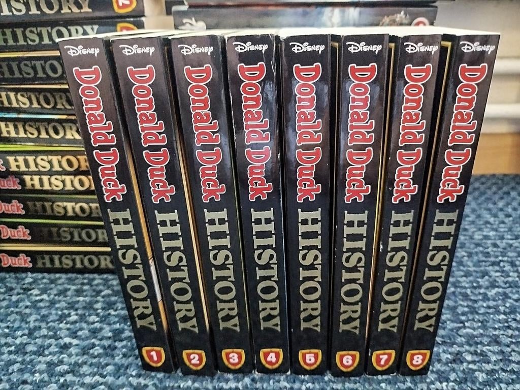 Prachtige complete Donald Duck history set 1 tot 8, Gelezen, Europa, Ophalen of Verzenden, Meerdere comics