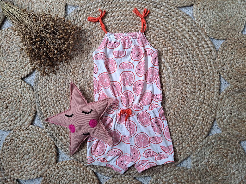 Jumpsuit grapefruit maat 92, Kinderen en Baby's, Kinderkleding | Maat 92, Ophalen of Verzenden, Zo goed als nieuw, Meisje, Setje