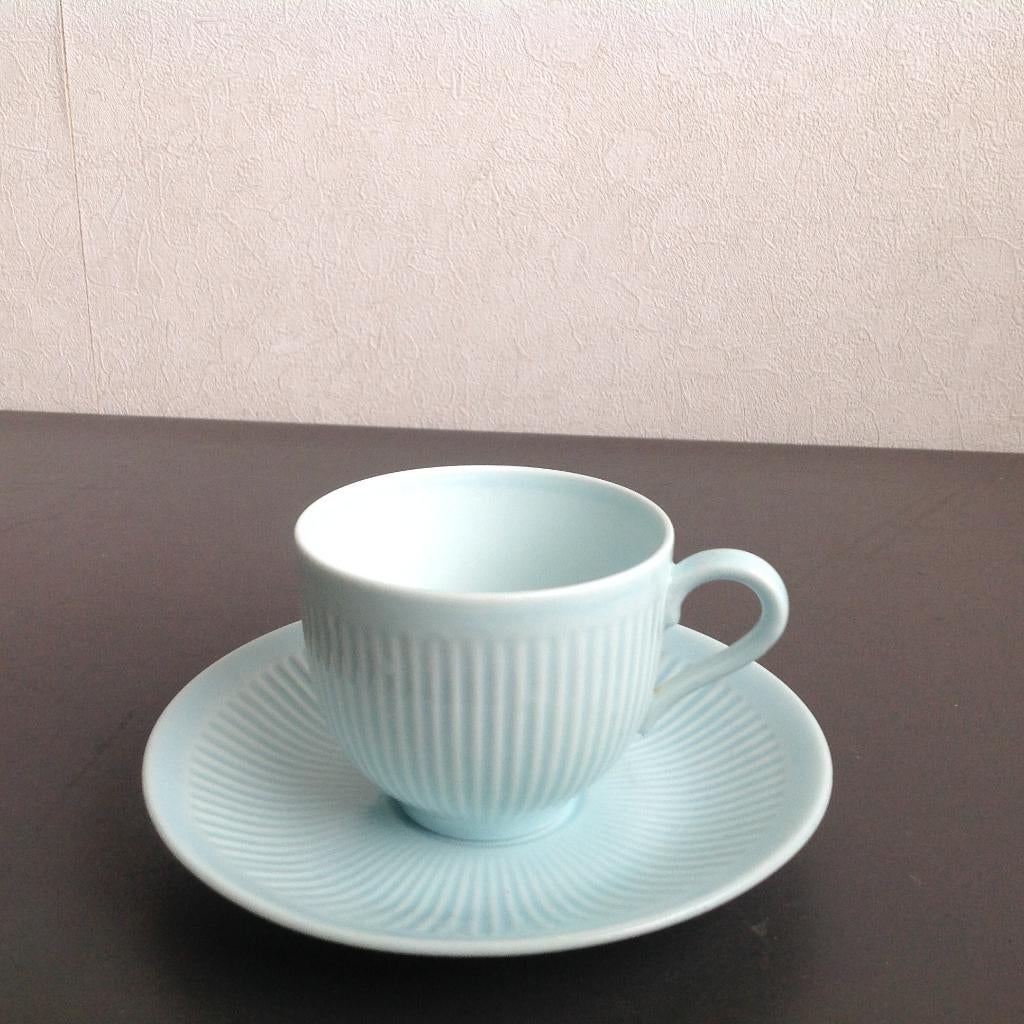 Rorstrand Sweden 601 Louise Adelborg cup saucer, lightgreen, Ophalen of Verzenden
