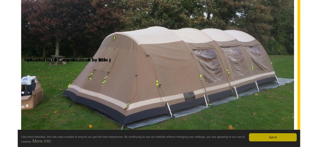 Outwell  yellowstone falls een keer twee weken gebruikt, Caravans en Kamperen, Tenten, Ophalen of Verzenden, Zo goed als nieuw