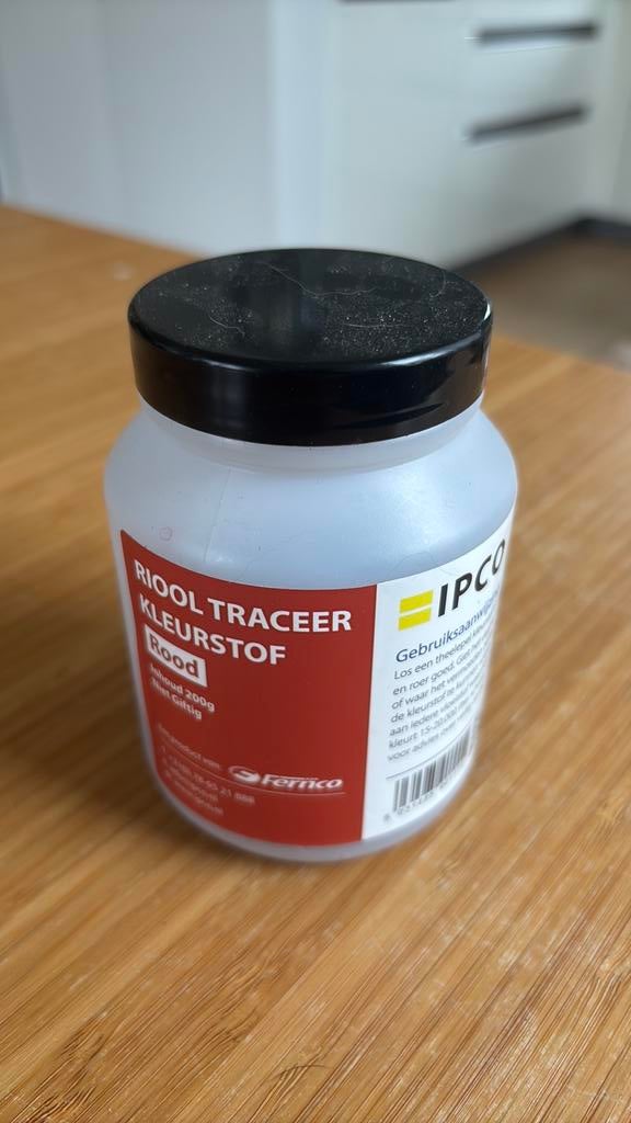 Riool traceer kleurstof - Rood, Ophalen of Verzenden, Zo goed als nieuw