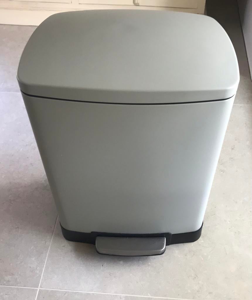 Pendaalemmer duo 40 liter, zgan!, Ophalen, Kunststof, Met pedaal, 50 tot 75 cm