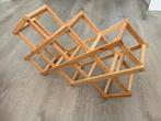 Houten wijnrek, inklapbaar, 5 tot 15 flessen, Ophalen of Verzenden, Zo goed als nieuw, Minder dan 50 cm