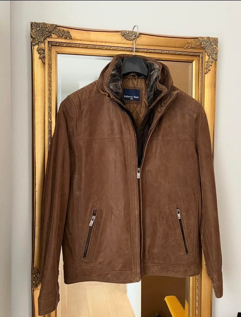 Leren jas Roberto Bassi, Kleding | Heren, Jassen | Zomer, Ophalen of Verzenden, Nieuw, Maat 52/54 (L), Bruin