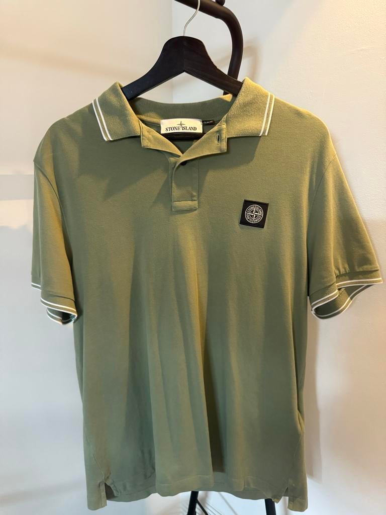 Originele Stone Island Polo Groen Maat L, Kleding | Heren, Polo's, Ophalen of Verzenden, Zo goed als nieuw, Maat 52/54 (L), Groen