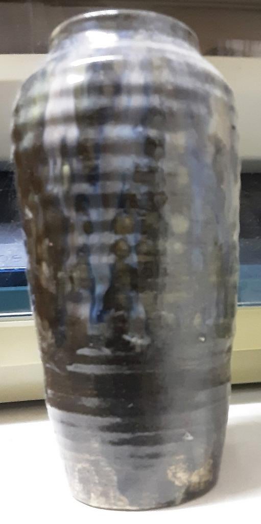 Vintage Aardewerk Vaas - Uniek Glazuur, Antiek en Kunst, Antiek | Vazen, Ophalen of Verzenden