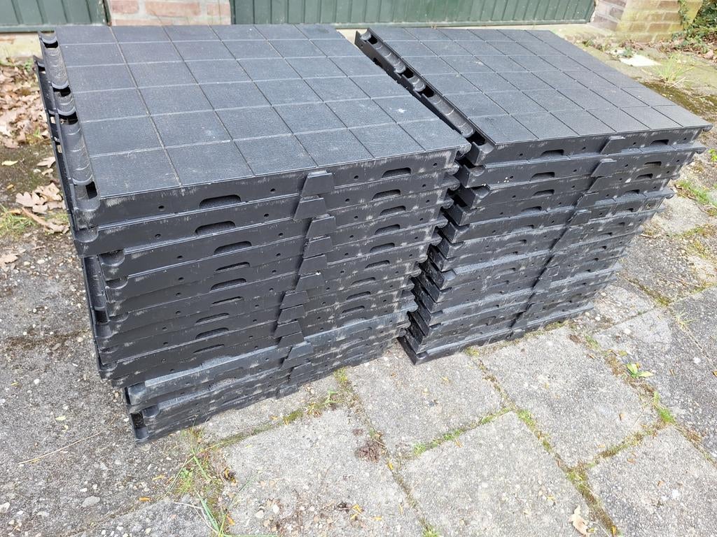 60 stuks isabella voortent tegels vloertegels 50cmx50cm, Ophalen, Hout