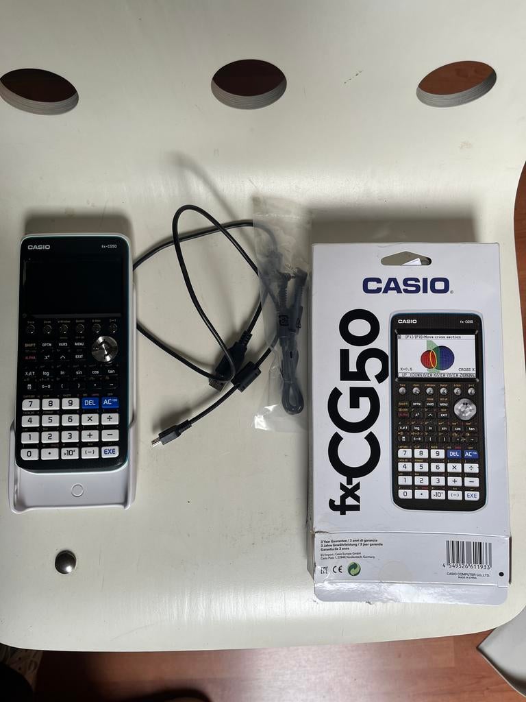 Casio fx-CG50 grafische rekenmachine, Ophalen of Verzenden, Grafische rekenmachine, Zo goed als nieuw