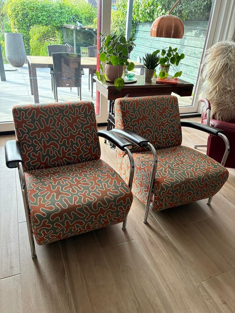 2 Leolux Scylla originele bekleding rookvrij, Huis en Inrichting, Ophalen, Gebruikt, 75 tot 100 cm, 50 tot 75 cm