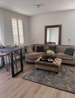 Luxe Champagne Velvet Hoekbank, Ophalen, 250 tot 300 cm, Gebruikt, 125 tot 150 cm