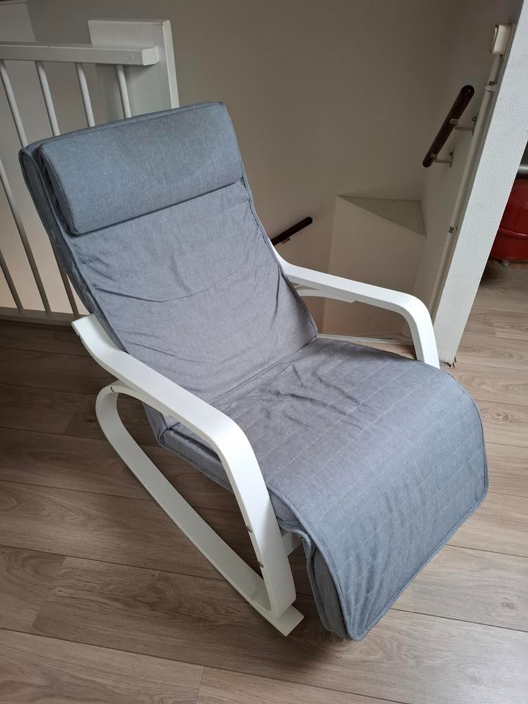 Schommelstoel, Huis en Inrichting, Stoelen, Ophalen, Gebruikt, Wit, Eén