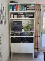 Witte boekenkast met opbergklep, Huis en Inrichting, Kasten | Boekenkasten, Ophalen, Gebruikt, 25 tot 50 cm, 150 tot 200 cm