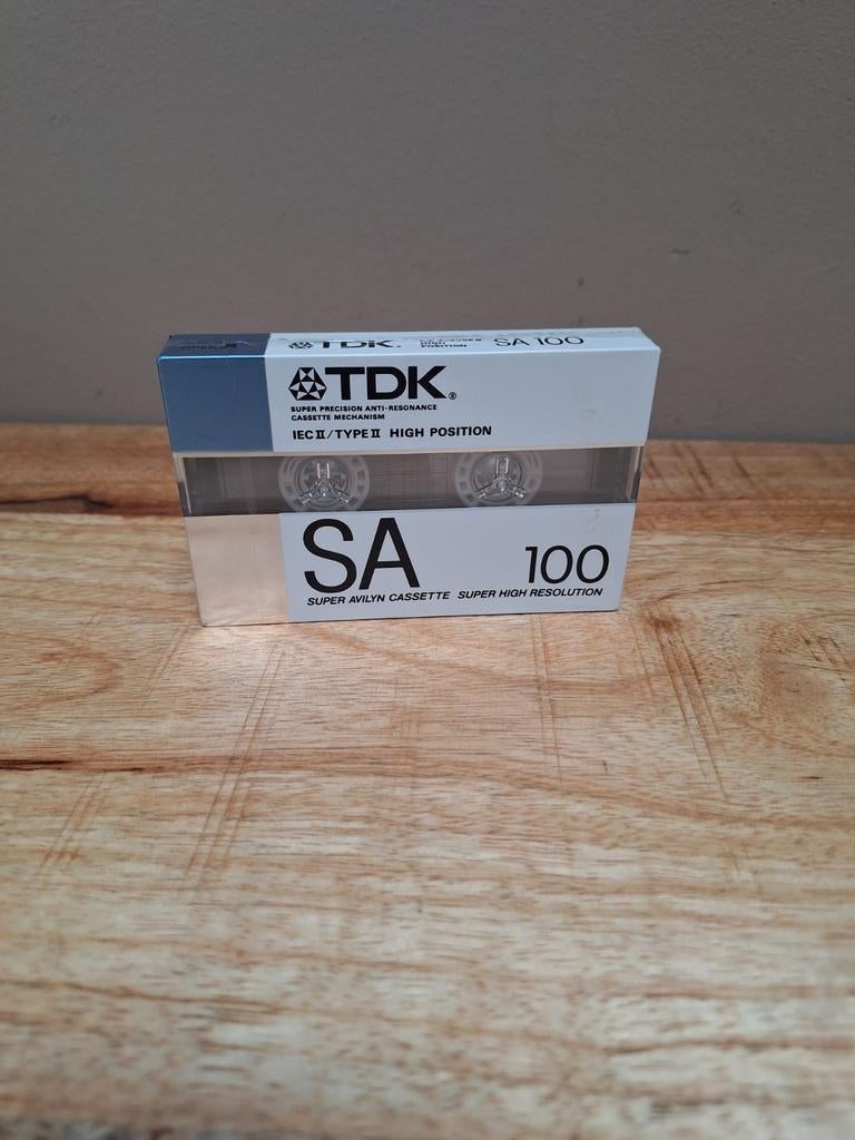 TDK SA 100 Super Avilyn Cassettebandje - NOS - Jaren '80, Ophalen of Verzenden, Nieuw in verpakking, 1 bandje, Onbespeeld
