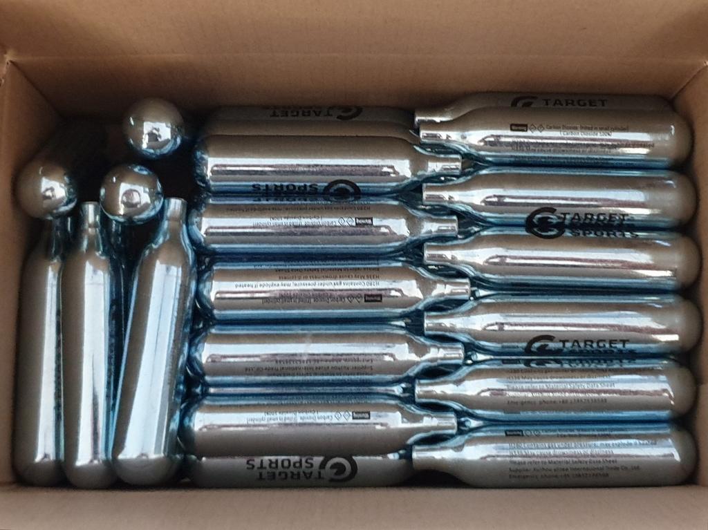 25 stuks CO2 patronen 12 gram schietsport, Ophalen, Nieuw