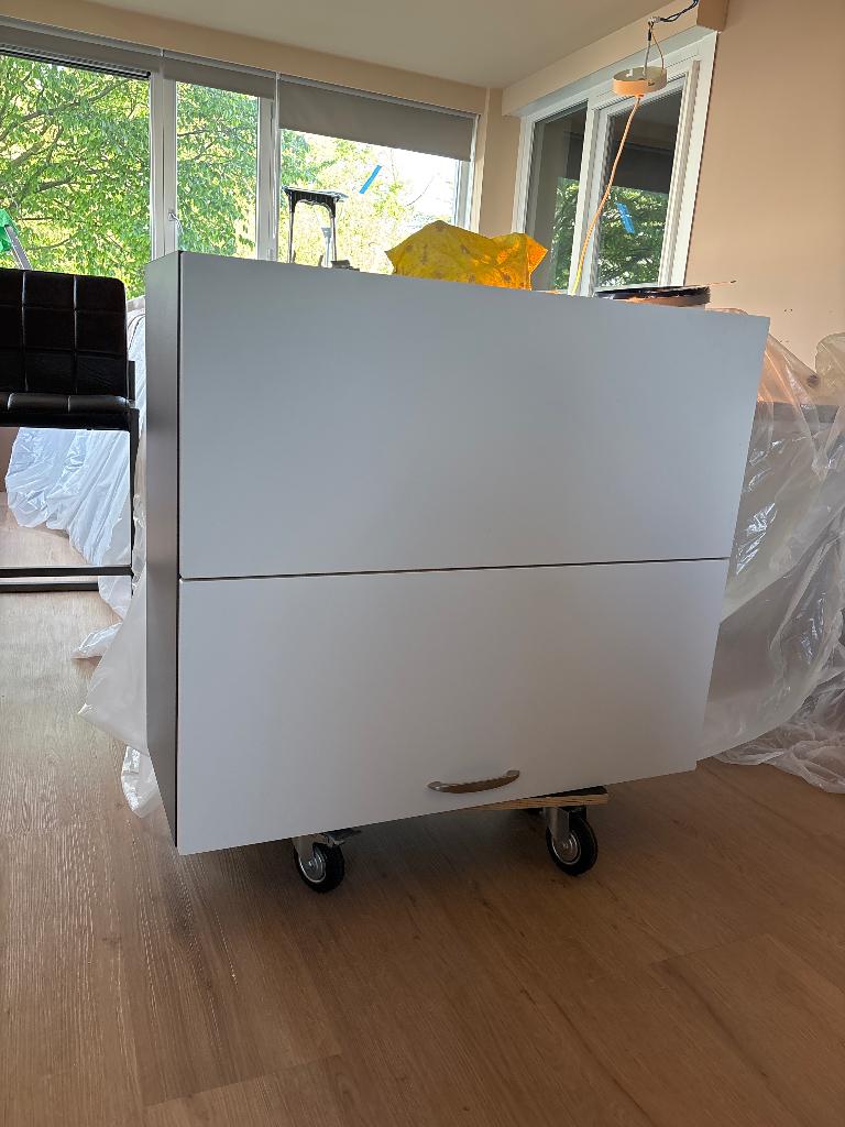 Keukenkast met klepdeur, Ophalen, Gebruikt, 50 tot 100 cm, Minder dan 100 cm