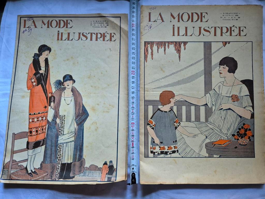 La Mode Illustrée - Modetijdschriften uit 1924, Verzamelen, Tijdschriften, Kranten en Knipsels, 1920 tot 1940, Ophalen of Verzenden