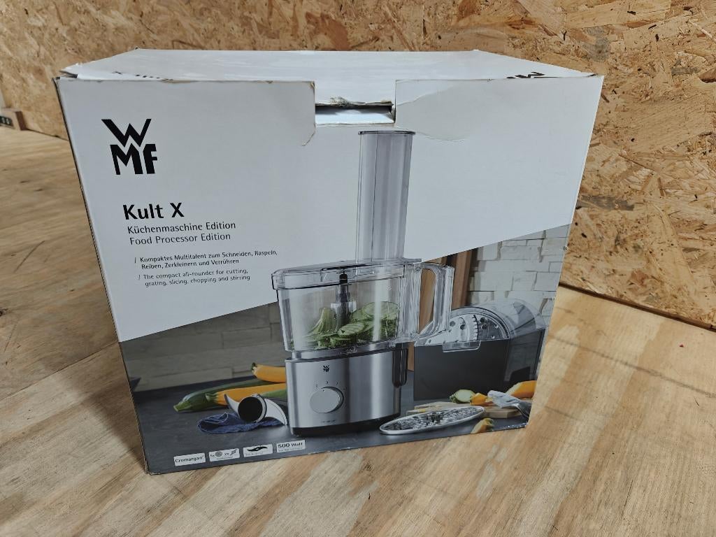 WMF Kult X - Food Processor - RVS - Multifunctioneel, 2 tot 3 liter, Ophalen, Zo goed als nieuw, 3 snelheden of meer