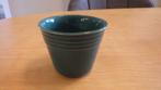 mooie donkergroene bloempot met streepjes, Ophalen of Verzenden, Overige typen