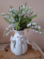 Decoratieve Vaas met Vogels DK - Wit Keramiek, Huis en Inrichting, Woonaccessoires | Vazen, Wit, Aardewerk of Porselein, Nieuw