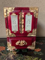 Chinees sieradenkast jade chinese kist kast juwelenkist, Antiek en Kunst, Ophalen of Verzenden