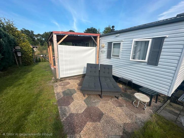 Stacaravan op mooie plek op camping den Borg, Caravans en Kamperen, Stacaravans, Ophalen