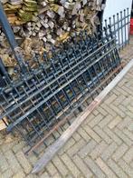 IJzeren hekwerk met palen, Tuin en Terras, Tuinhekken en Hekwerk, Ophalen, Gebruikt, IJzer, Sierhekwerk
