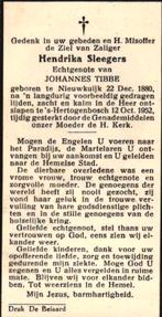 Sleegers Hendrika Nieuwkuijk 1880-1952 's-Hertogenbosch, Ophalen of Verzenden