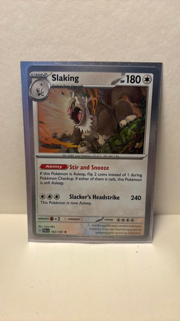 Slaking 162/193 paldea evolved holo pokemon kaart, Ophalen of Verzenden, Nieuw