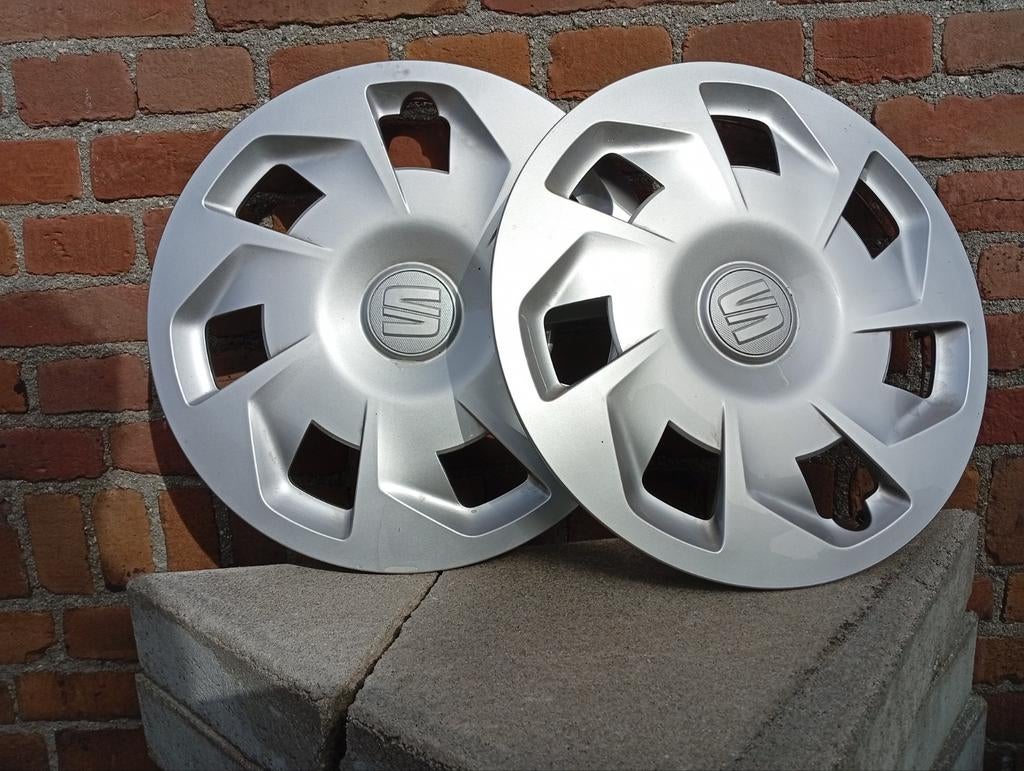 Set van 2 wieldoppen SEAT Mii 14 inch, Auto diversen, Wieldoppen, Ophalen of Verzenden, Gebruikt