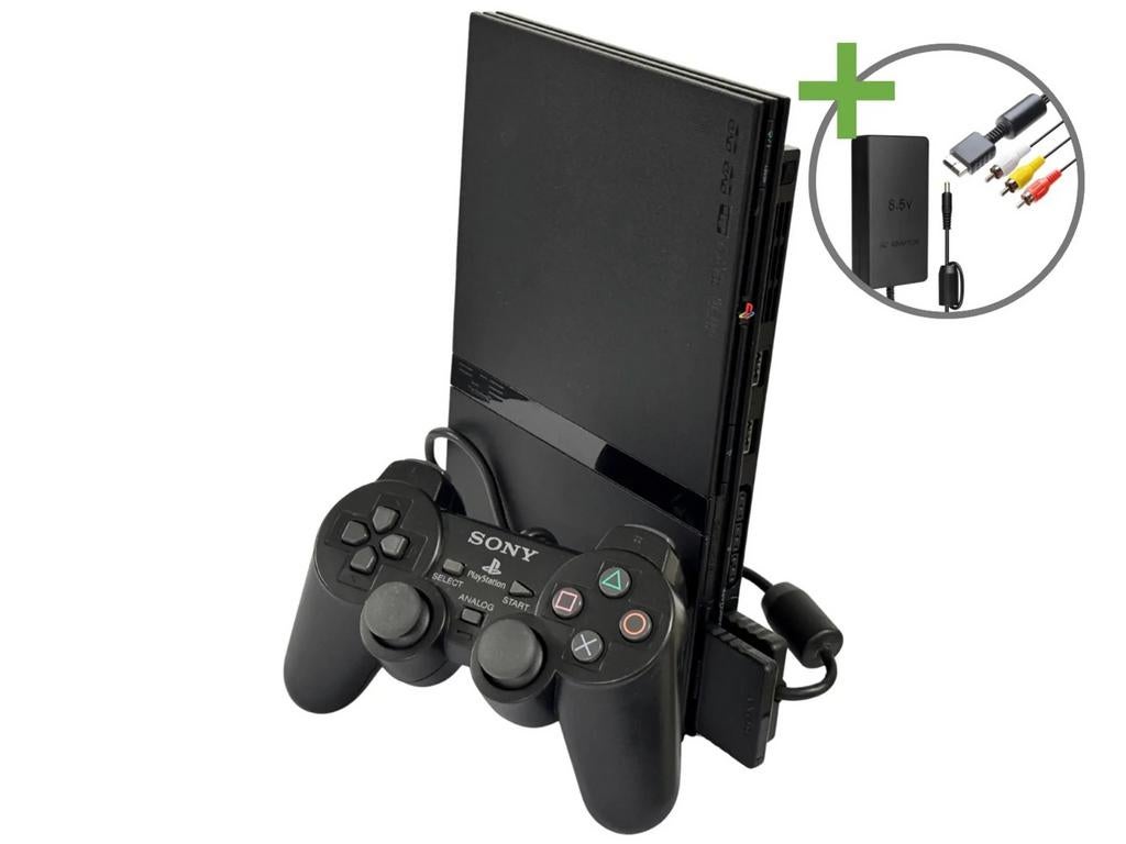Playstation 2 refurbished in 2025, hdmi aansluiting., Gebruikt, Zwart, Met games, Ophalen of Verzenden