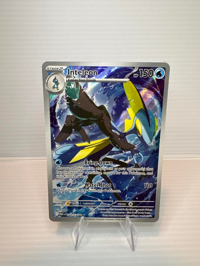 Inteleon 142/132 Mega Evolution NM Pokémon Kaart, Ophalen of Verzenden, Zo goed als nieuw, Losse kaart