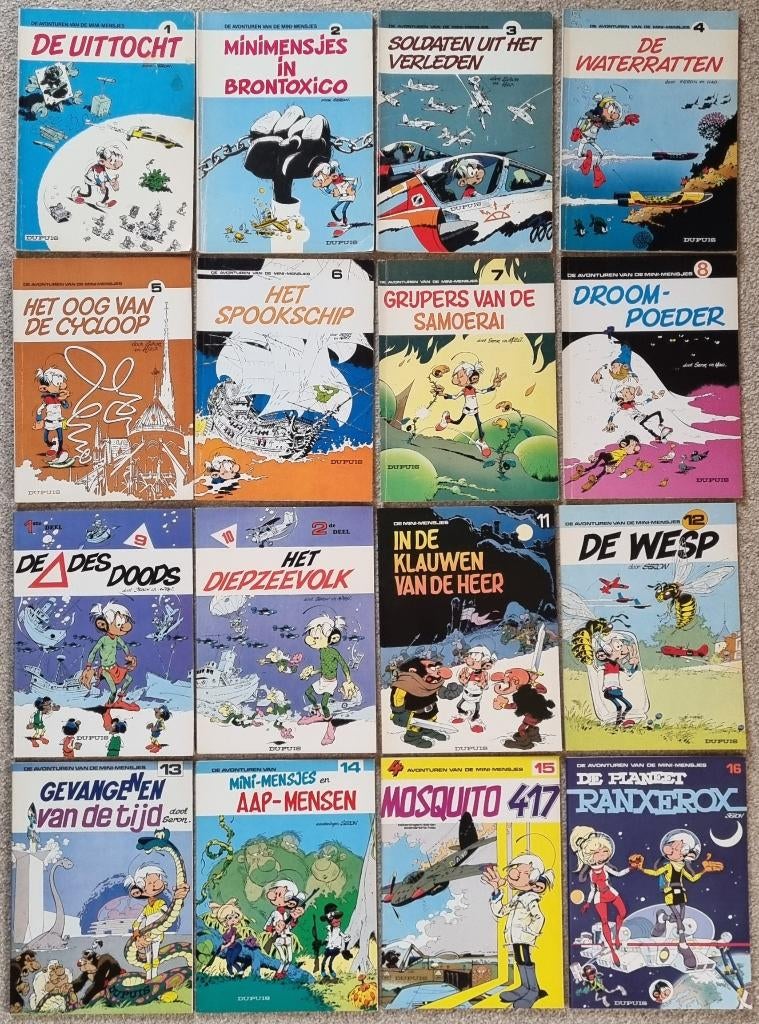 De MINIMENSJES nr 1 t/m 32 (in 1e druk) | Dupuis | in 1 koop, Pierre Seron, Complete serie of reeks, Ophalen of Verzenden, Zo goed als nieuw