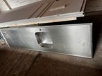 Rvs aanrechtblad 60x221cm met kraangat en waterkering, Ophalen, Gebruikt, 200 cm of meer, 200 cm of meer