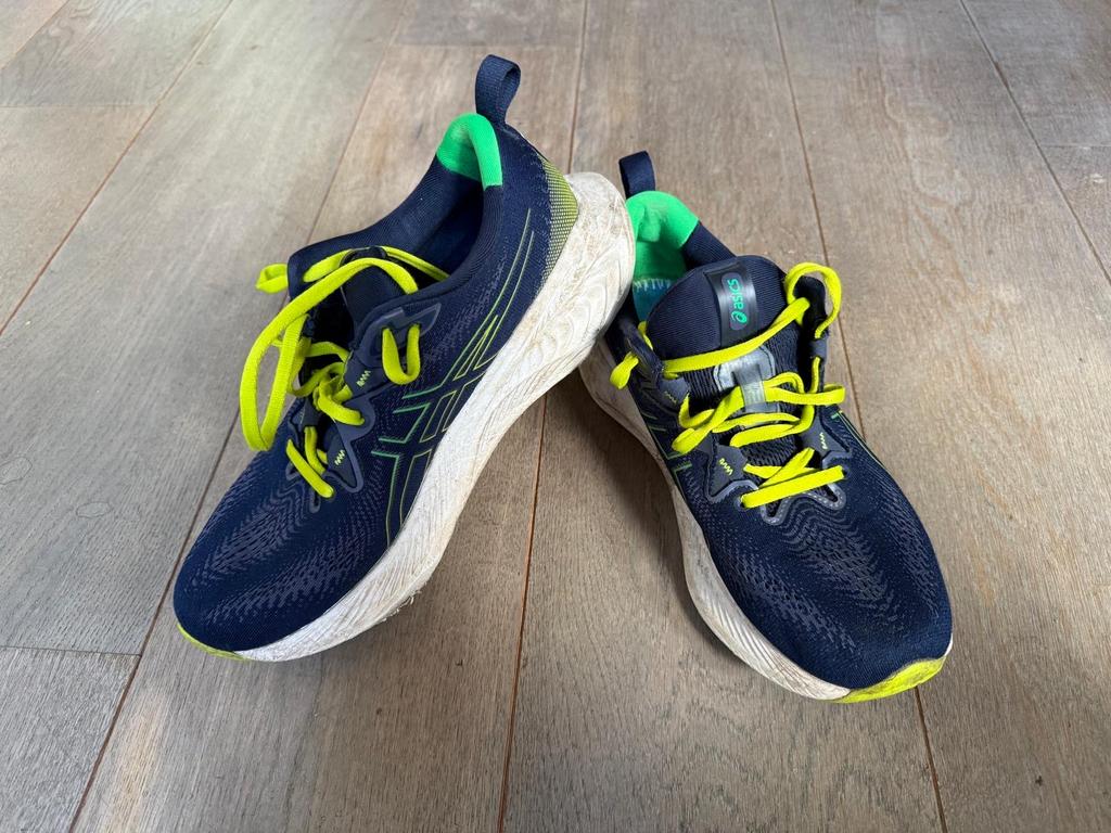 ASICS hardloopschoenen maat 43,5 (demping verloren), Gebruikt, Hardloopschoenen, Ophalen of Verzenden, Hardlopen