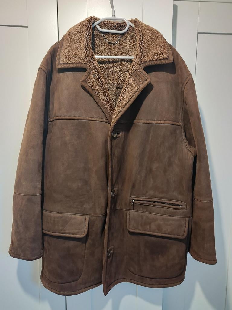 Mabrun leren jas met shearling voering, Kleding | Heren, Jassen | Winter, Ophalen of Verzenden