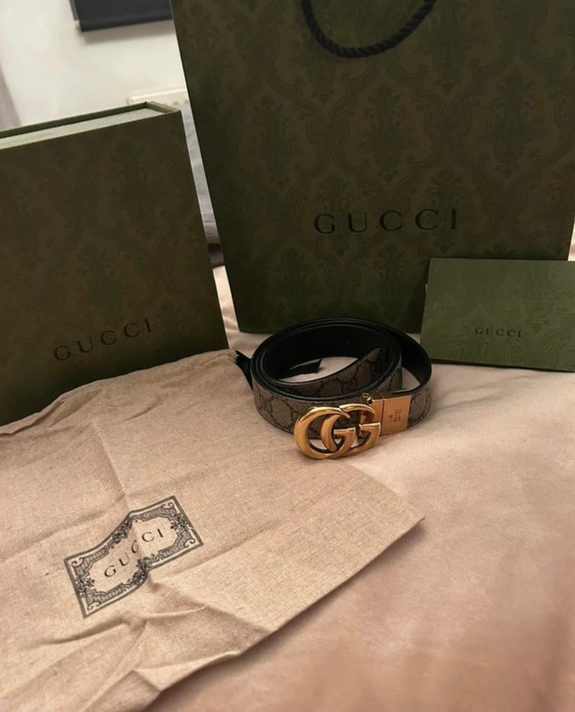 Gucci riem, Ophalen of Verzenden, Zo goed als nieuw, Zwart