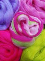 Fee variatie, merino lontwol, assorti 5 kleuren viltwol, Doorn, Nieuw, Ophalen of Verzenden, Los Vilt