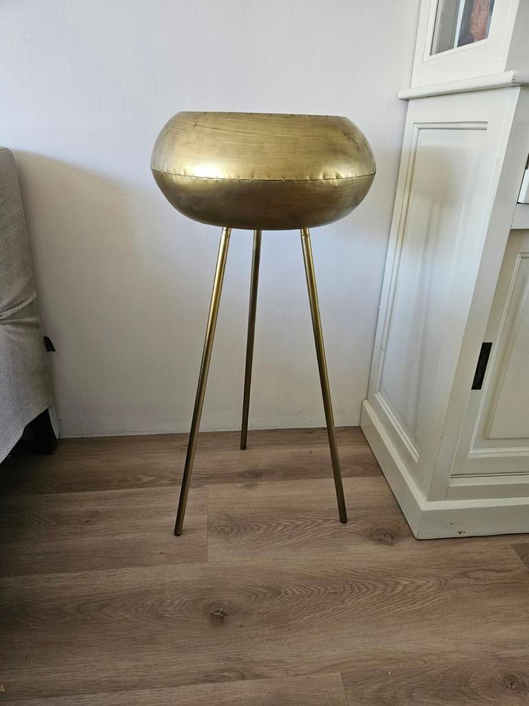 Plantenbak op pootjes goud, Ophalen, Zo goed als nieuw