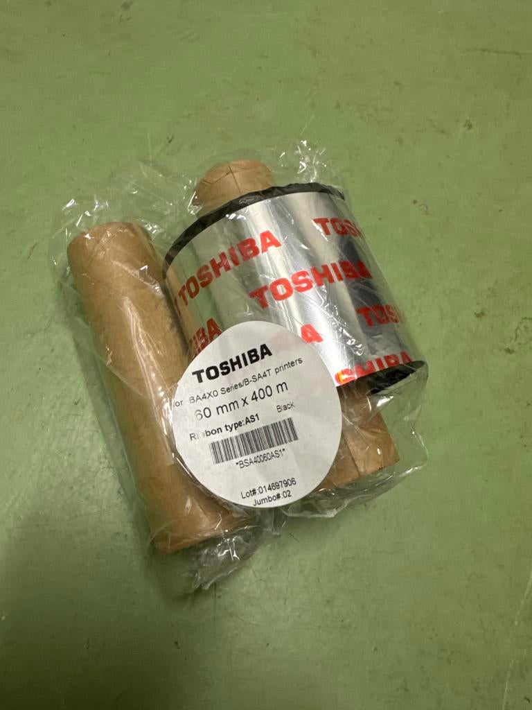 9x Toshiba AS1 Ribbon 60mm x 400m voor BA4X0/B-SA4T, Ophalen of Verzenden, Nieuw, Etiket
