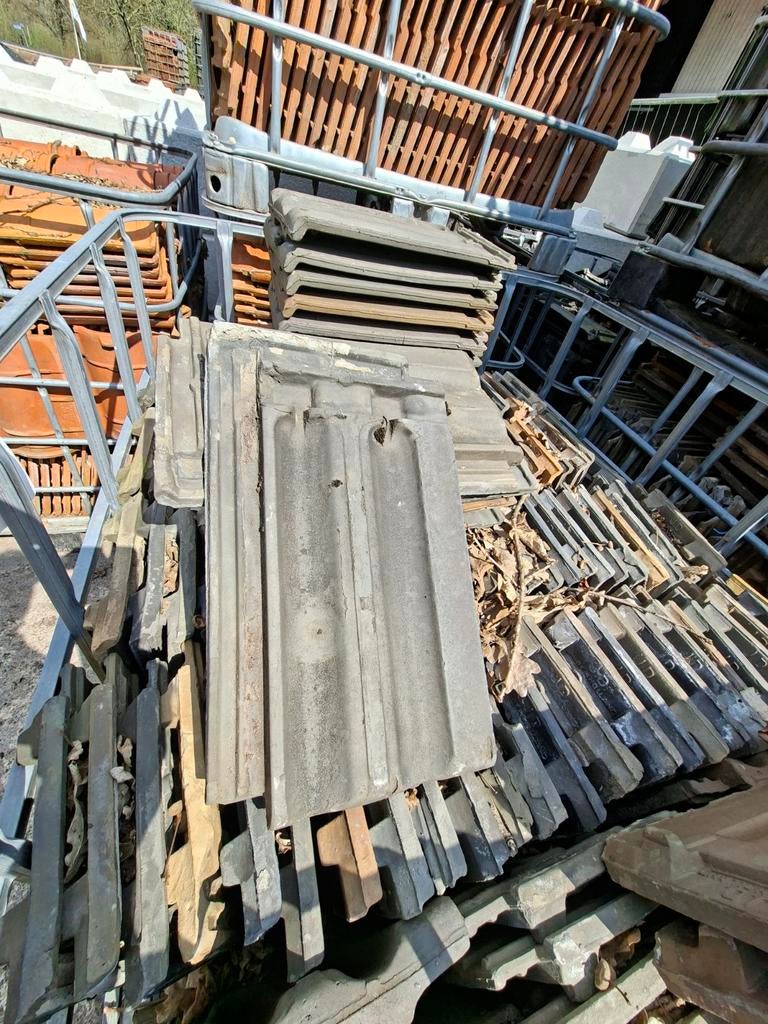 1300 Mulden dakpannen blauw gesmoord gemêleerd, Ophalen, Gebruikt