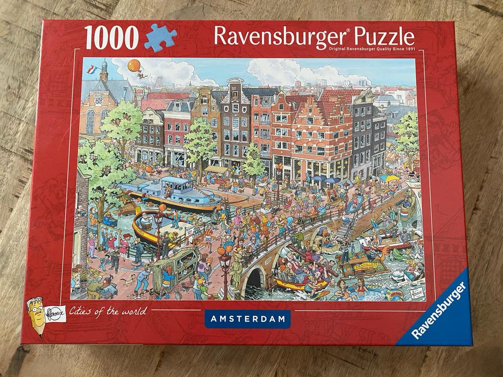 Ravensburger Legpuzzel Amsterdam 1000 stukjes, Hobby en Vrije tijd, Denksport en Puzzels, Ophalen, 500 t/m 1500 stukjes, Zo goed als nieuw