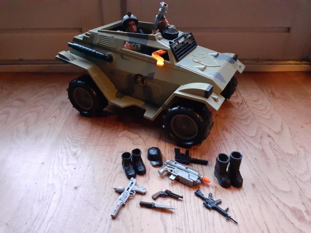 Actionman + wagen, Ophalen, Gebruikt