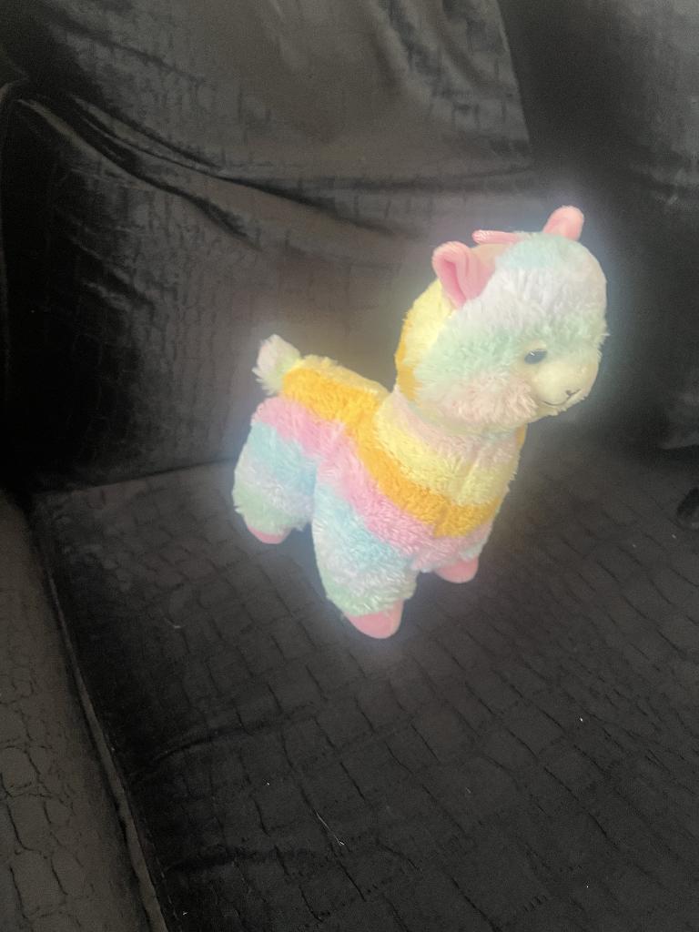 Pluche Alpaca knuffel in pastelkleuren 25 cm groot, Ophalen of Verzenden, Nieuw, Overige typen