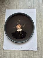 Vintage decoratief bord met meisje - Rheinfelden Handarbeit, Ophalen of Verzenden