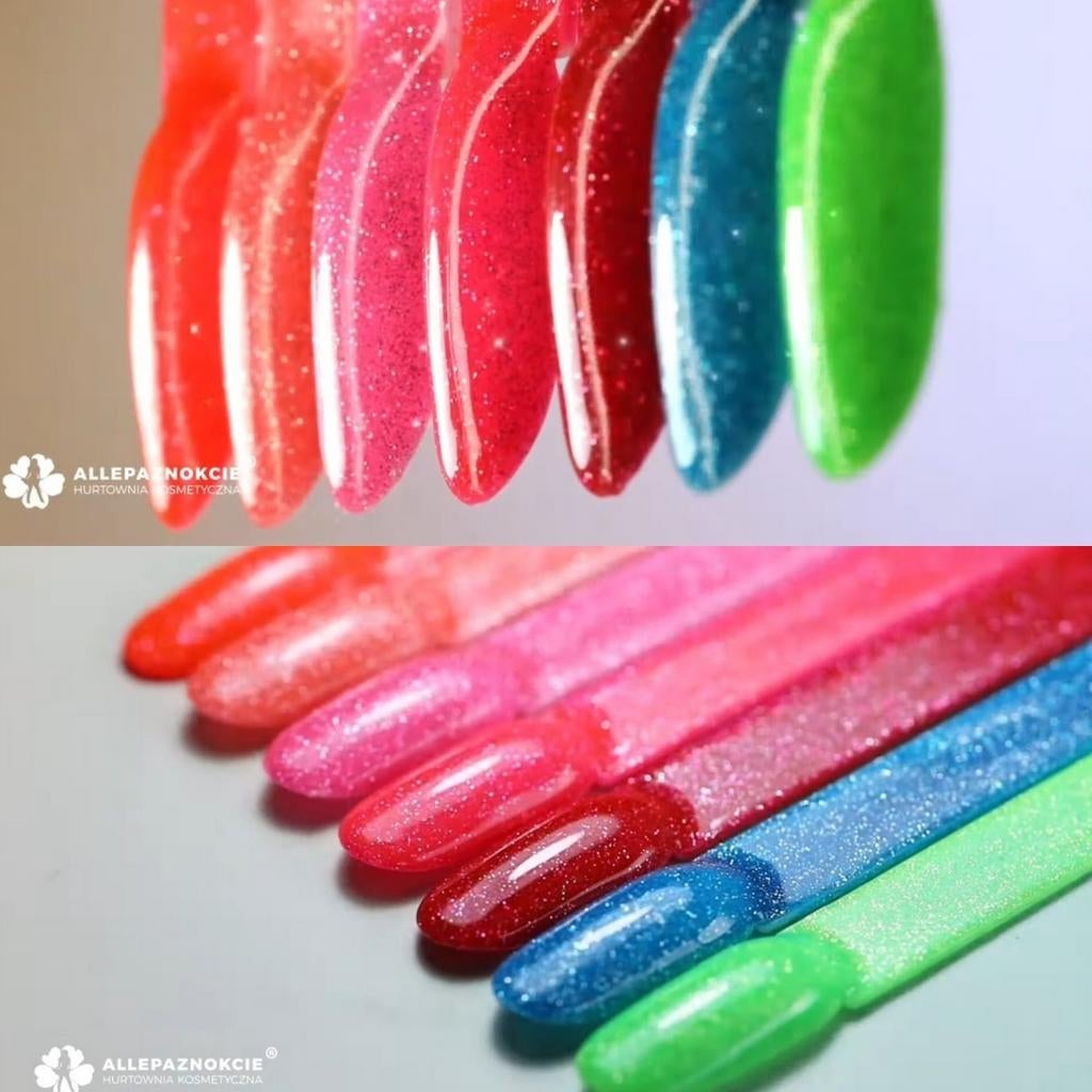 Gellak zomercollectie 2026 - Flash glitter gellak neon., Overige kleuren, Nieuw, Ophalen of Verzenden, Handen en Nagels