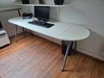 Wit bureau buro Galant Ikea grijze verstelbare poten 240x80, Ophalen, Gebruikt