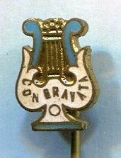 Conbravata email op koper harp korps speldje ( P_119 ), Verzenden, Nieuw, Transport, Speldje of Pin