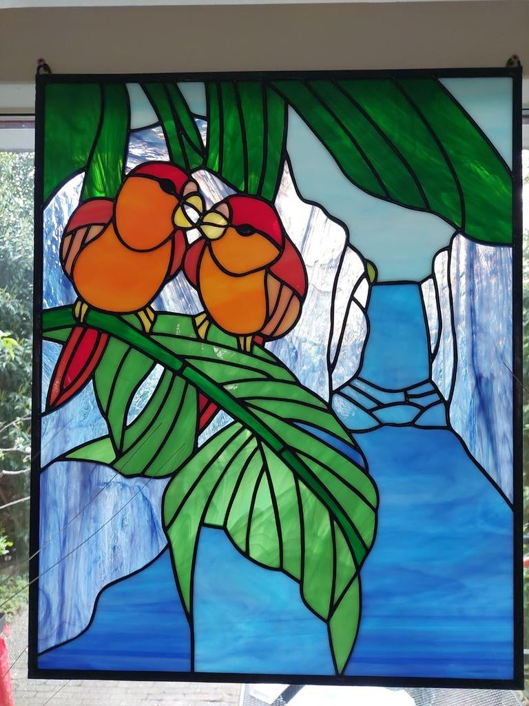 Glas in lood vogels, Ophalen of Verzenden