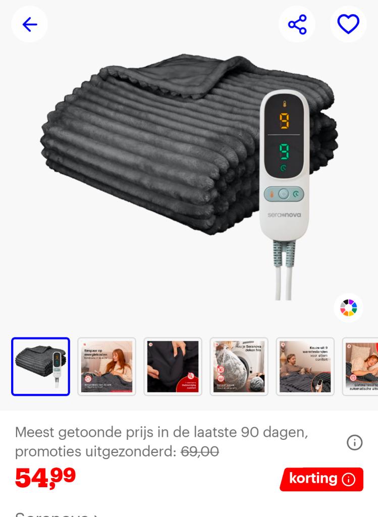 Elektrisch warmtedeken, Verzenden, Nieuw